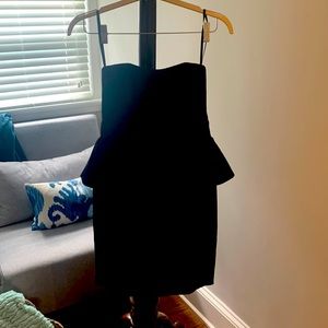 Black peplum dress